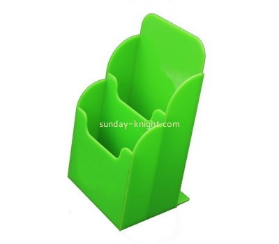 Custom 2 pockets green acrylic pamphlet holder BHK-699