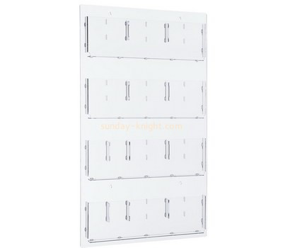 Custom acrylic wall multi pockets literature rack BHK-759