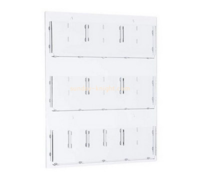 Custom acrylic wall multi pockets pamplet rack BHK-758