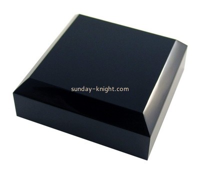 Custom black acrylic beveled display block ABK-091