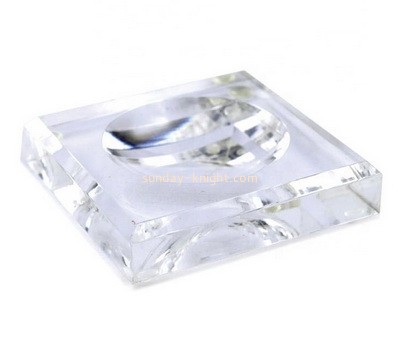 Custom clear acrylic beveled soap dish ABK-092