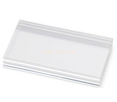 Custom acrylic stamping block with finger groove ABK-106