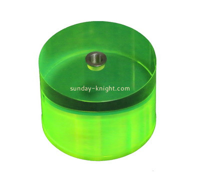 Custom round green acrylic stamp block ABK-128