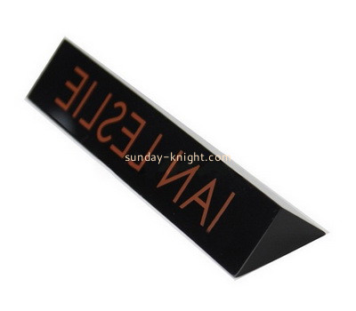 Custom triangle plexiglass sign block ABK-132