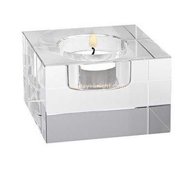 Custom clear plexiglass candle holder block ABK-150