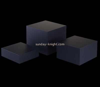 Custom laser cutting black acrylic display blocks CAK-109