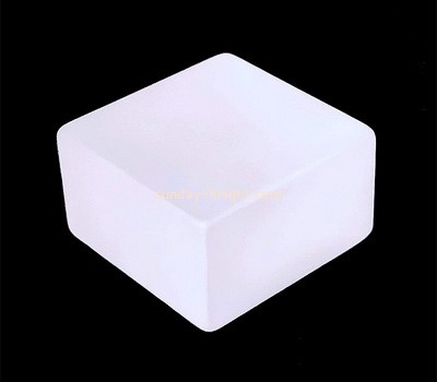 Custom laser cutting white acrylic display cube CAK-113