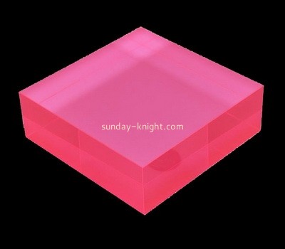 Custom laser cutting pink acrylic block CAK-125