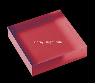 Custom laser cutting red acrylic block CAK-135