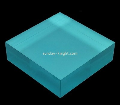 Custom laser cutting blue acrylic block CAK-140