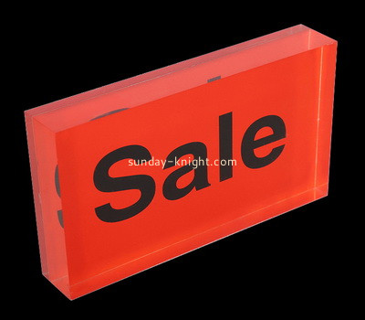 Custom laser cutting red acrylic sign block CAK-141