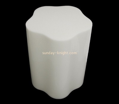 Custom flower shape white acrylic block CAK-185