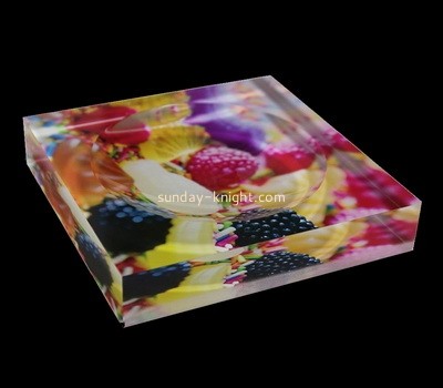 Custom plexiglass UV printing soap dish CAK-187