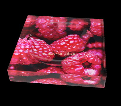 Custom laser cutting acrylic UV printing soap dish CAK-193