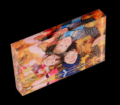 Custom laser cutting acrylic UV printing photo block CAK-229