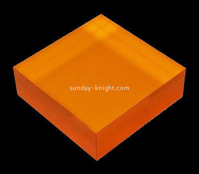 Custom laser cutting yellow acrylic display block CAK-235