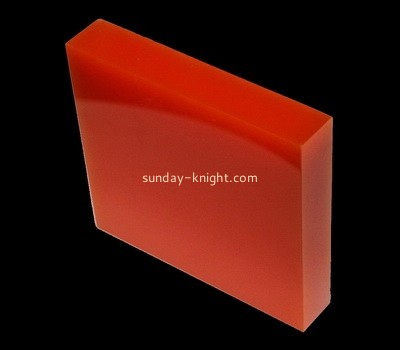 Custom laser cutting red acrylic block CAK-273