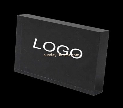Custom black acrylic logo block CAK-298