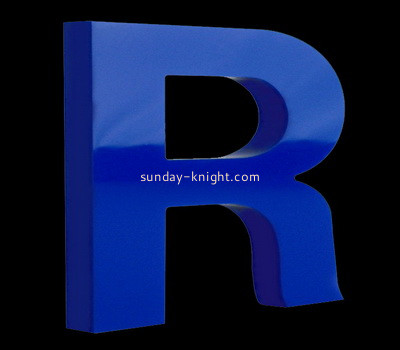 Custom laser cutting blue acrylic letter block CAK-303