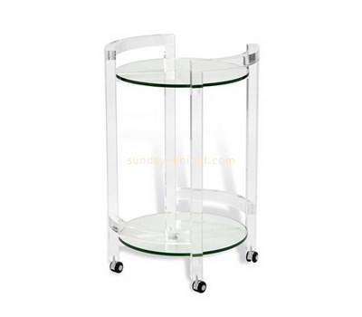 Custom 2 tiers round acrylic side table AFK-201