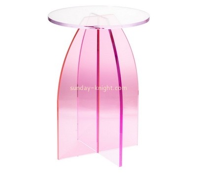 Custom cute round pink acrylic coffee table AFK-277