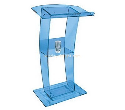 Custom blue plexiglass cheap podium AFK-293