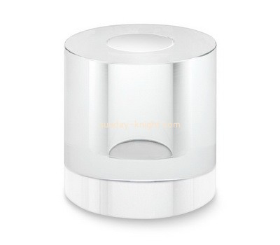 Custom round clear crystal acrylic candle holder ABK-204