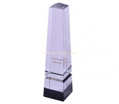 Custom acrylic plexiglass engraved Logo crystal award trophy ABK-206