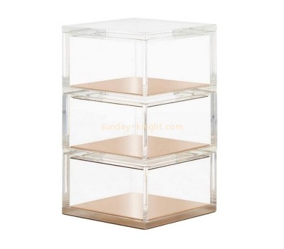 Customize acrylic 3 tier organizer lucite storage box plexiglass display case DBK-1256