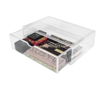 Custom plexiglass cosmetics box acrylic makeup storage case lucite jewelry drawer organizer DBK-1269