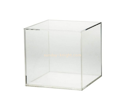 Custom 5 sided clear acrylic box plexiglass cube lucite gift shop bins DBK-1270