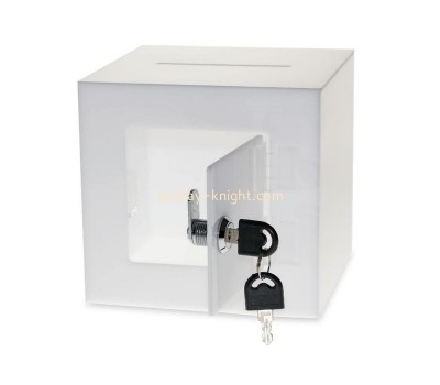 Custom acrylic cube perspex donation box lucite suggestion box DBK-1272