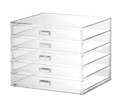 Custom perspex 5 drawer acrylic makeup organizer plexiglass cosmetic box DBK-1276