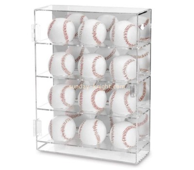 Custom acrylic mountable baseballs display case plexiglass storage organizer DBK-1293