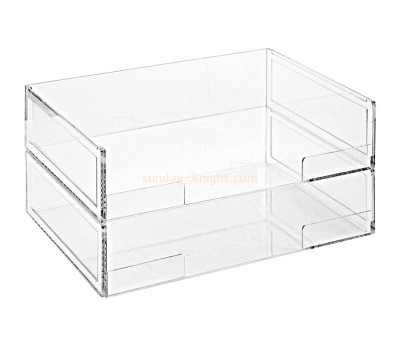 Custom stacking clear acrylic document paper trays perspex desktop organizer DBK-1300