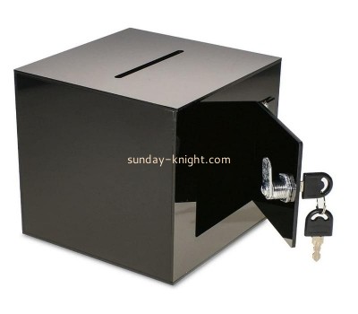 Custom acrylic cube donation box perspex suggestion box plexiglass voting box DBK-1307