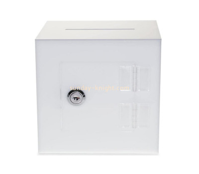 Custom acrylic cube charity box plexiglass donation box perspex election box DBK-1308