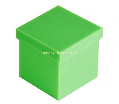Custom plexiglass colorful wedding gift box green acrylic candy box DBK-1315
