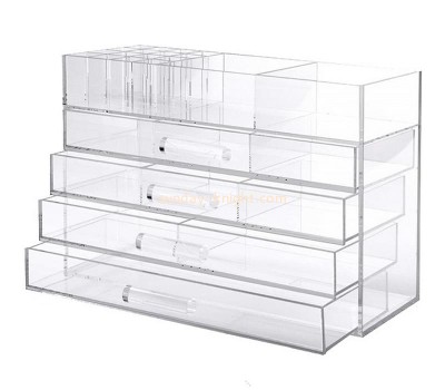 Customize clear crystal comsetic organizer acrylic jewellery box lucite makeup drawer DBK-1327