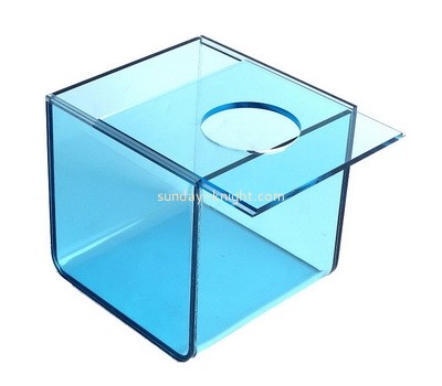 Customize plexiglass tissue box perspex napkin box with sliding lid DBK-1335