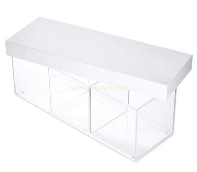 Customize acrylic 3 section box with cover DBK-1346