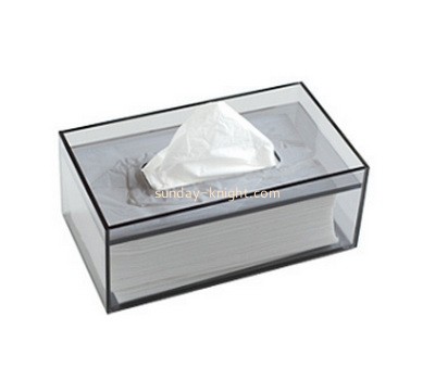 Customize lucite tissue paper box plexiglass napkin box DBK-1358