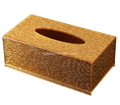 Customize gold acrylic napkins box plexiglass tissue box DBK-1359