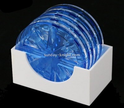 Plexiglass manufacturer customize acrylic coasters perspex cup mats with holders ODK-986
