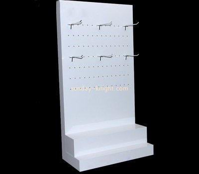 Acrylic manufacturer customize plexiglass display riser with metal hangers ODK-993