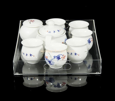 Plexiglass manufacturer customize acrylic cups holder lucite tray holder ODK-1026