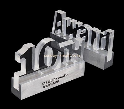 Plexiglass supplier customize acrylic trophy block perspex medal ODK-1074