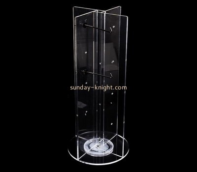 Acrylic manufacturer customize rotating acrylic display stand with metal hanger ODK-1145