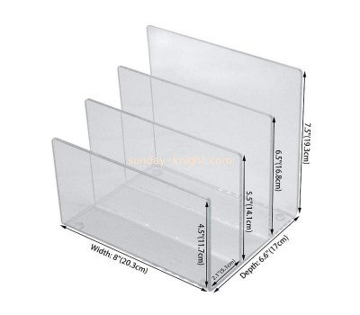 Plexiglass manufacturer customize 3 sections acrylic desktop file sorter BHK-812