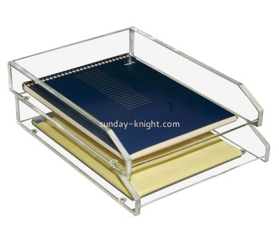 Acrylic supplier customize plexiglass desk top letter tray BHK-821